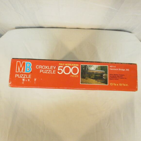 New Milton Bradley Croxley Puzzles Fully Interlocking 500‎ Pcs Hemlock Bridge ME - Picture 4 of 4